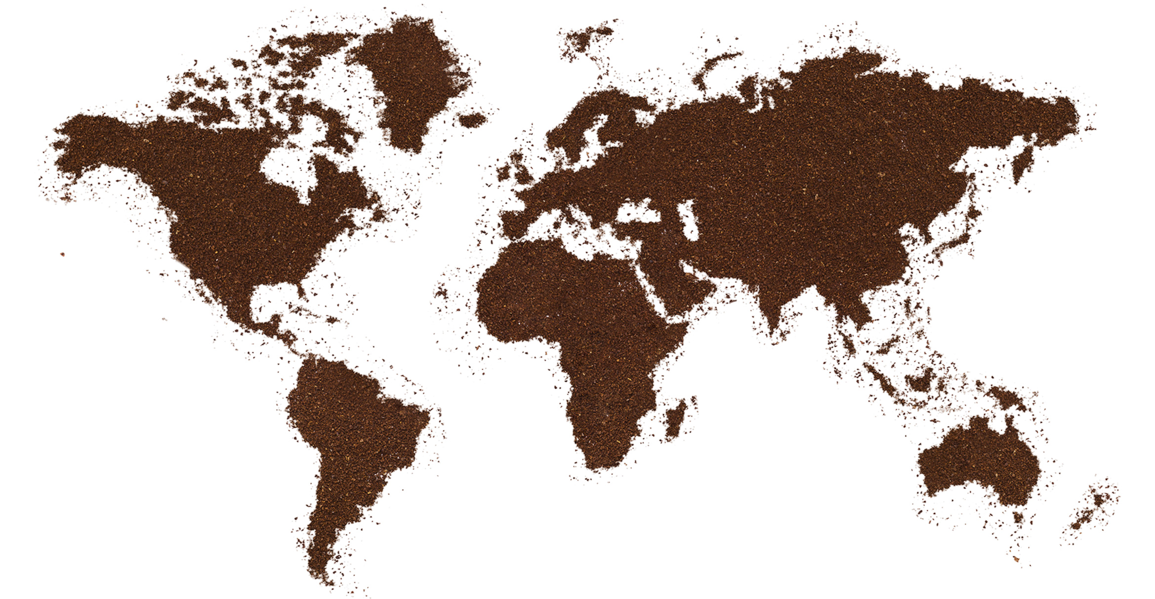Mappa Mondo Caffè Mappa del mondo fatta di caffè